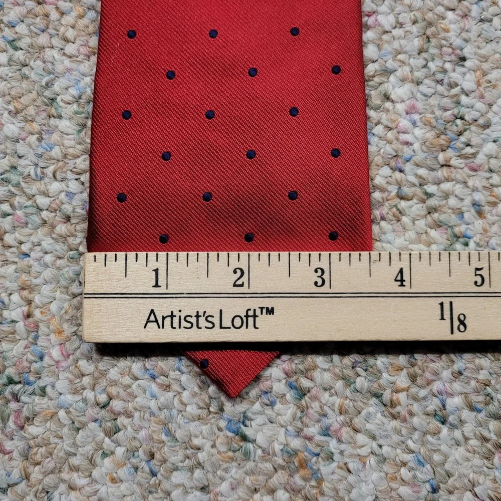 Brooks Brothers Tie Mens OS Red Polka Dot Silk Woven England USA Necktie